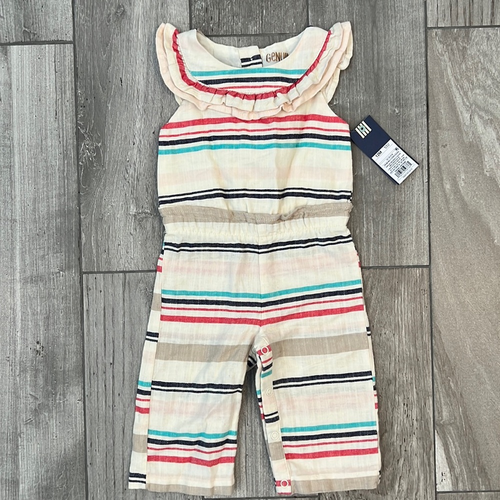 Oshkosh Striped One Piece Jumpsuit NWT size 12 months